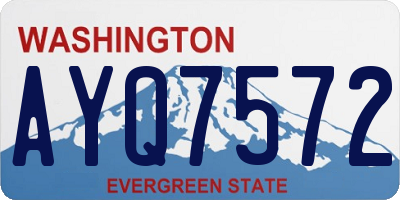 WA license plate AYQ7572