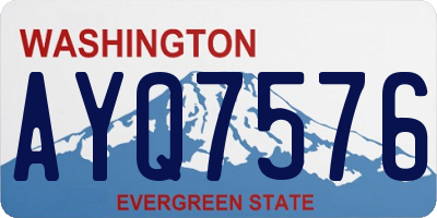 WA license plate AYQ7576