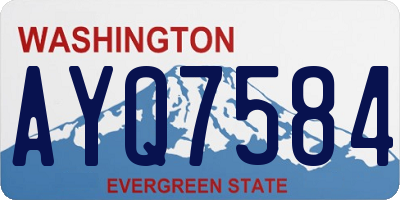 WA license plate AYQ7584