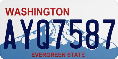 WA license plate AYQ7587