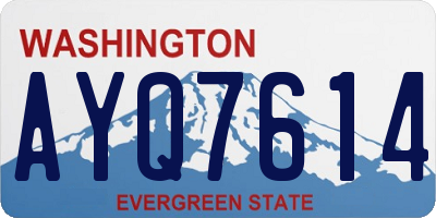 WA license plate AYQ7614