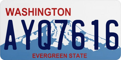 WA license plate AYQ7616