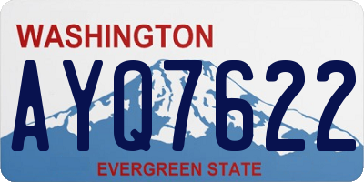 WA license plate AYQ7622