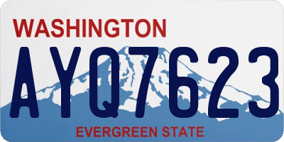 WA license plate AYQ7623