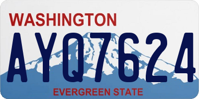 WA license plate AYQ7624