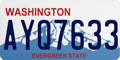 WA license plate AYQ7633