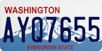 WA license plate AYQ7655