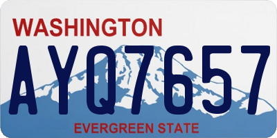 WA license plate AYQ7657