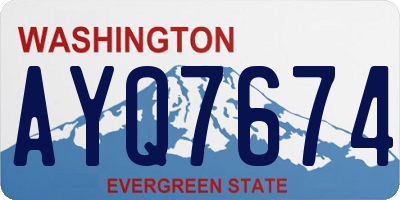 WA license plate AYQ7674