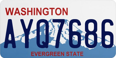 WA license plate AYQ7686