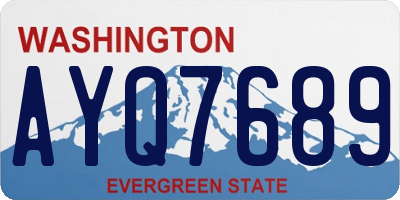 WA license plate AYQ7689