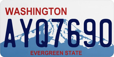 WA license plate AYQ7690