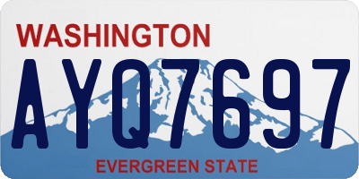 WA license plate AYQ7697