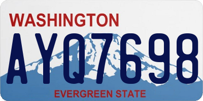 WA license plate AYQ7698