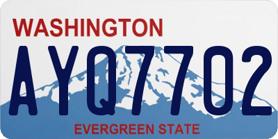 WA license plate AYQ7702