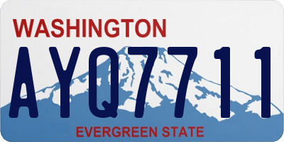 WA license plate AYQ7711