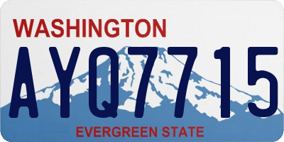 WA license plate AYQ7715