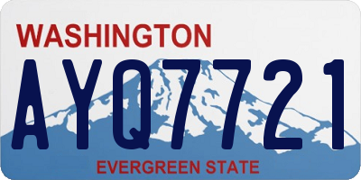 WA license plate AYQ7721