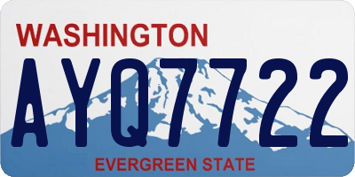 WA license plate AYQ7722