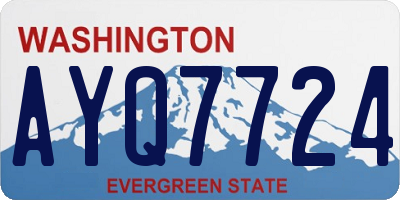 WA license plate AYQ7724
