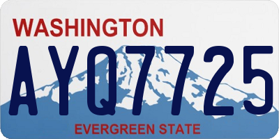 WA license plate AYQ7725