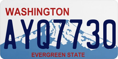 WA license plate AYQ7730