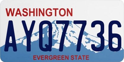 WA license plate AYQ7736