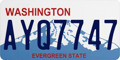 WA license plate AYQ7747
