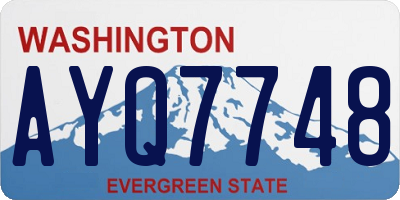 WA license plate AYQ7748
