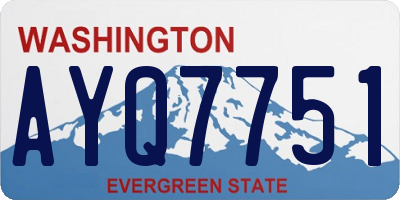 WA license plate AYQ7751