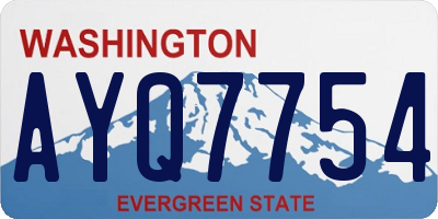 WA license plate AYQ7754
