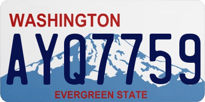 WA license plate AYQ7759