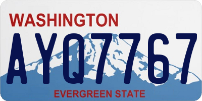 WA license plate AYQ7767