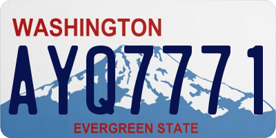 WA license plate AYQ7771