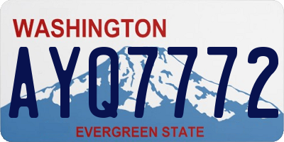 WA license plate AYQ7772