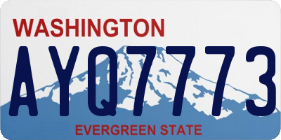 WA license plate AYQ7773