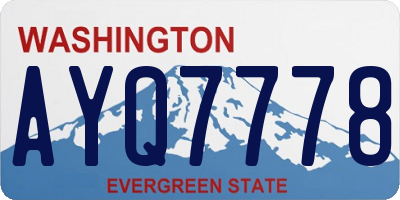 WA license plate AYQ7778