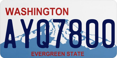 WA license plate AYQ7800