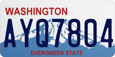WA license plate AYQ7804