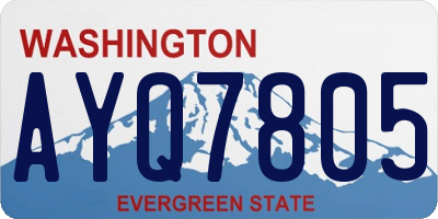 WA license plate AYQ7805