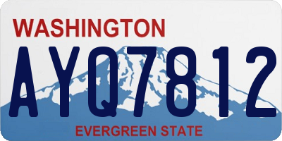 WA license plate AYQ7812
