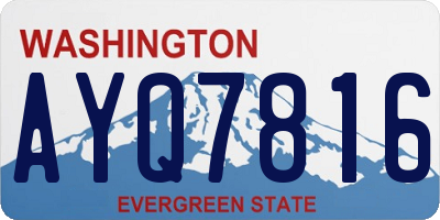 WA license plate AYQ7816