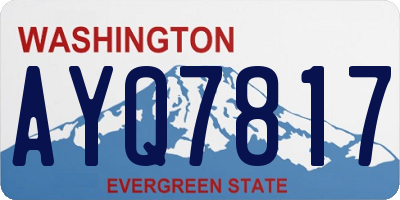 WA license plate AYQ7817