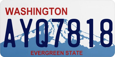 WA license plate AYQ7818