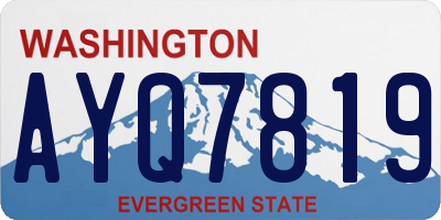 WA license plate AYQ7819