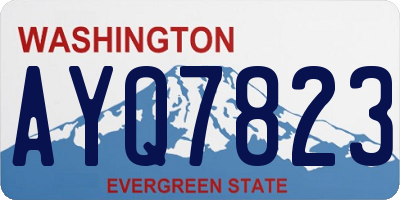 WA license plate AYQ7823