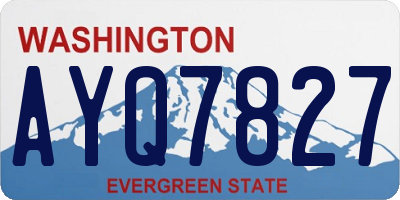 WA license plate AYQ7827