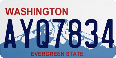 WA license plate AYQ7834
