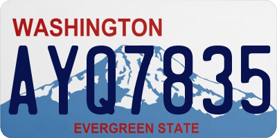 WA license plate AYQ7835