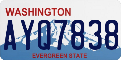 WA license plate AYQ7838